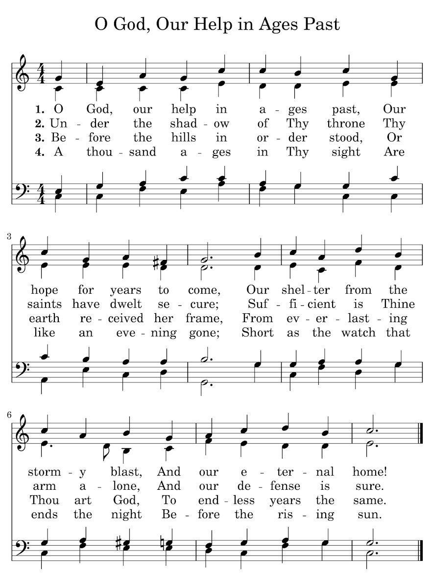 O God, Our Help in Ages Past - SATB Practice Track
