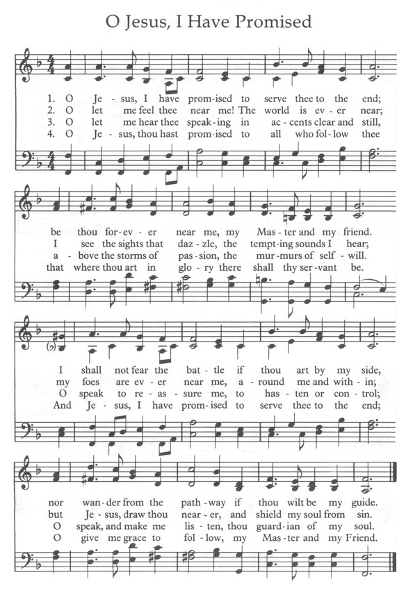 O Jesus, I Have Promised - STB (Missing Alto)