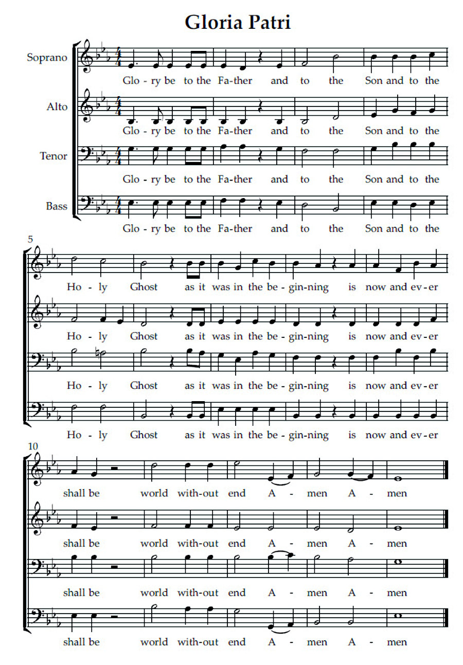 Gloria Patri (Extended Song Bundle) Score