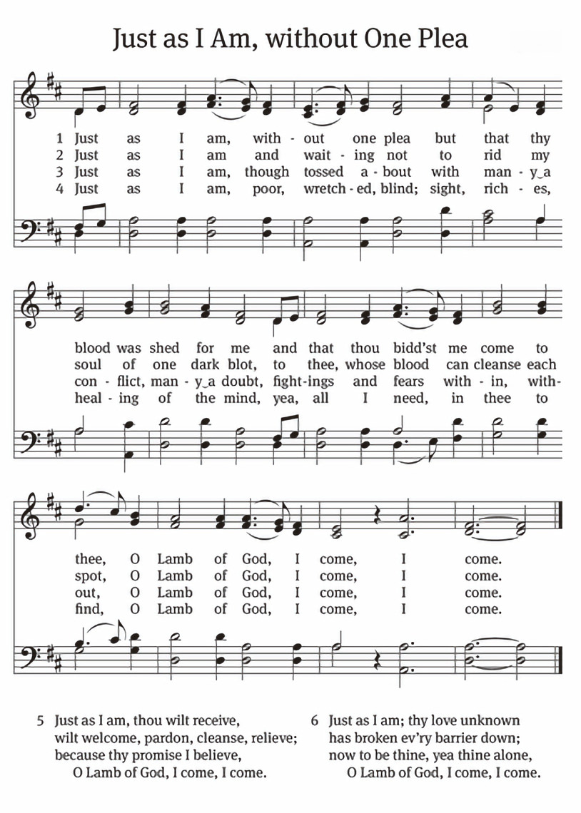 Just as I Am, Without One Plea - SATB Practice Track