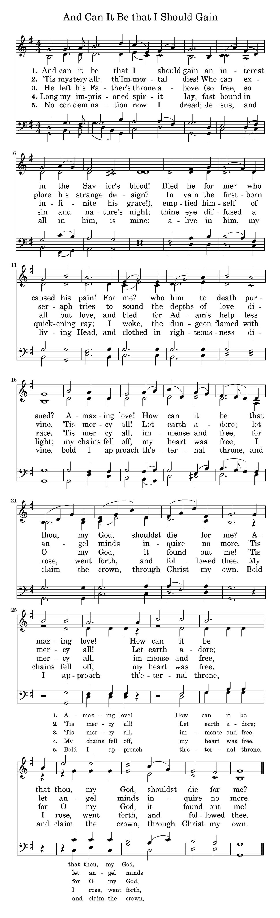 And Can It Be that I Should Gain - SATB Practice Track