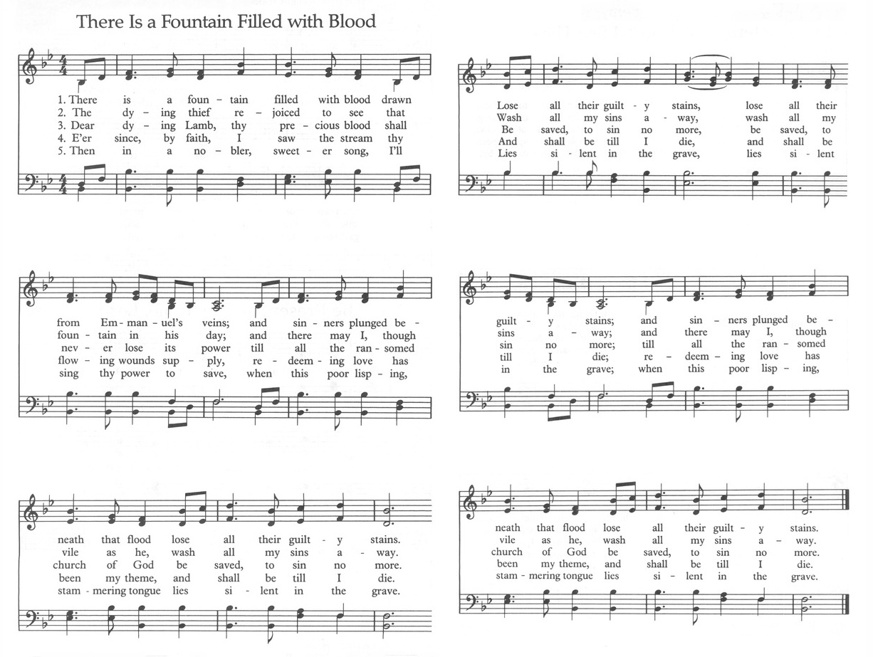 There is a Fountain Filled with Blood - SAB (Missing Tenor)