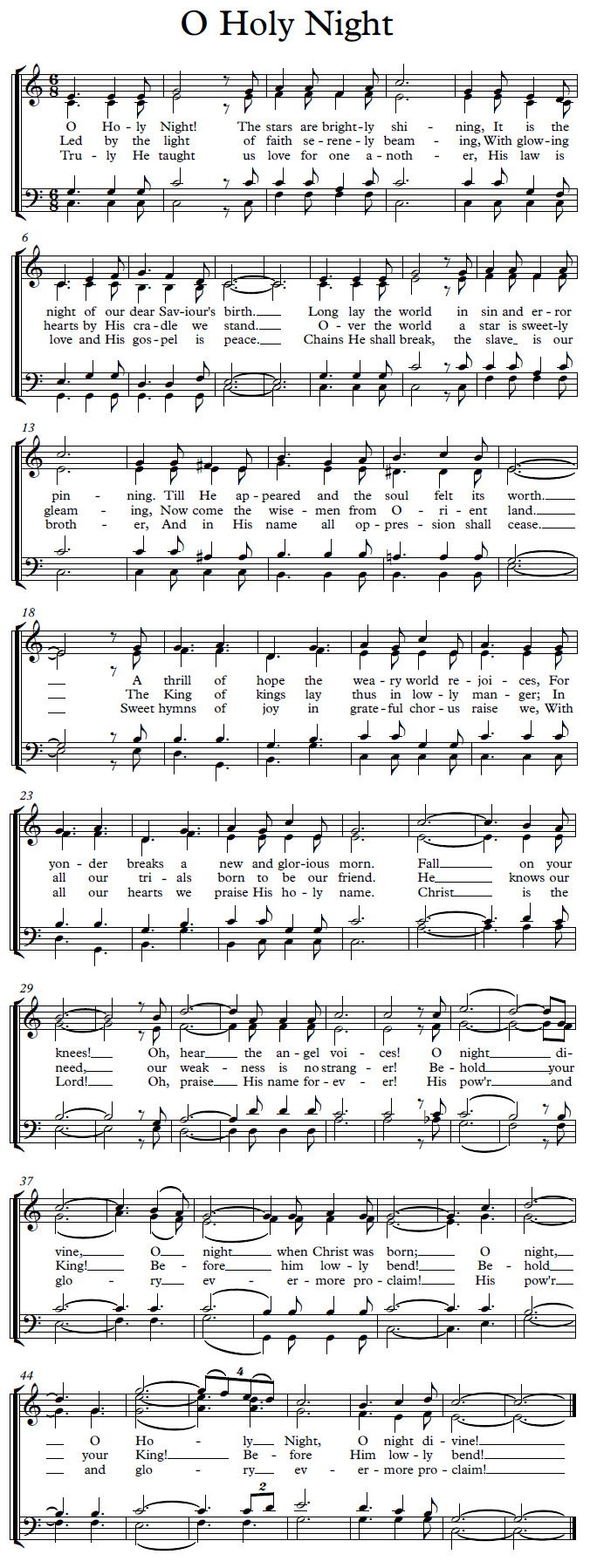 O Holy Night (SATB Practice Track) - Free Download