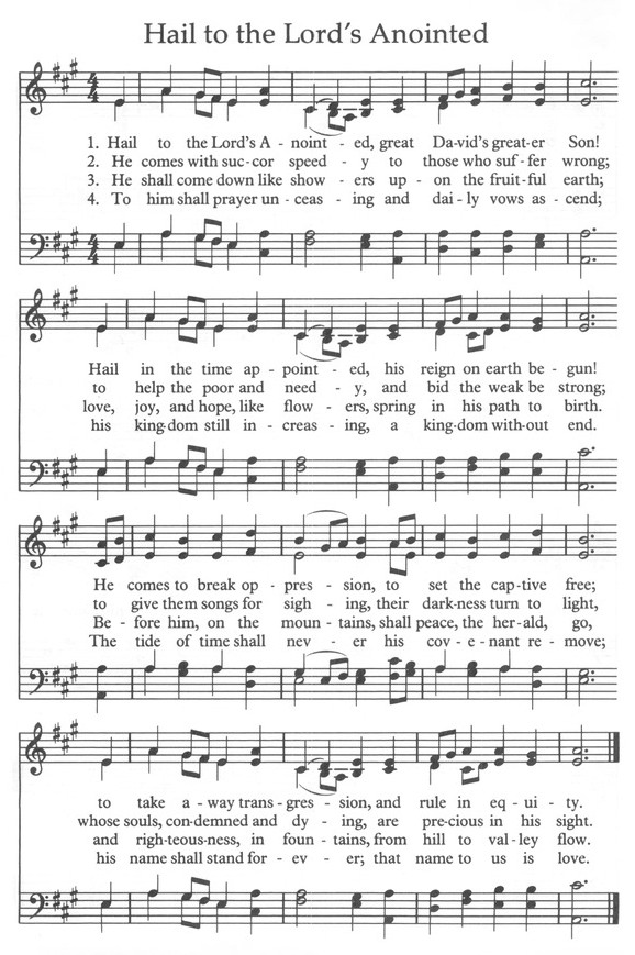 Hail to the Lord's Anointed - Tenor with Supporting Soprano (sT) (Slower Tempo)