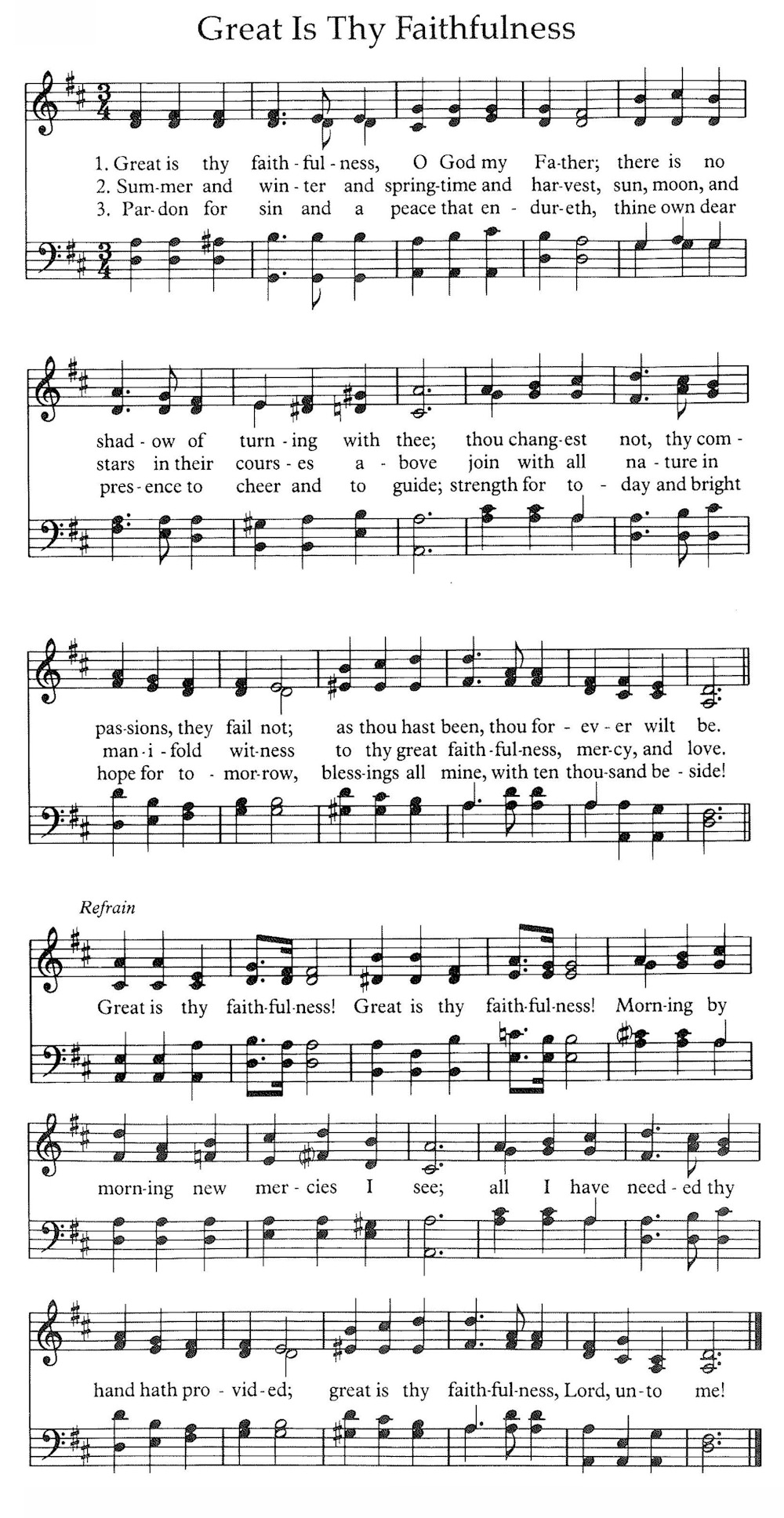 Great Is Thy Faithfulness - Tenor Voice Only (Dry Track)